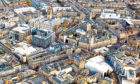 Aerial photo showing Aberdeen city centre