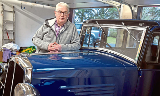 Paul Lawson from Alford with his classic BSA car.