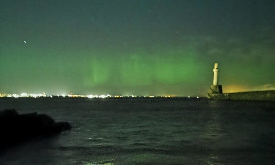 A picture of the Aurora Borealis over Aberdeen taken last night by Moab.in and posted on Twitter.