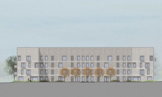 An artist's impression of council housing at the former Craighill school site in Kincorth, Aberdeen.