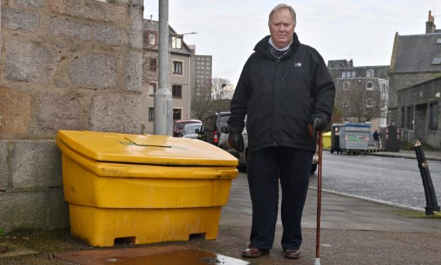 Councillor Bill Cormie said carers at sheltered housing in his Midstocket and Rosemount ward were left to grit paths, as the NHS is inundated with patients with slip injuries.