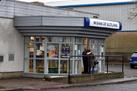 The Bank of Scotland at East Tullos Industrial Estate, which is set to close on March 9. Picture by Kenny Elrick