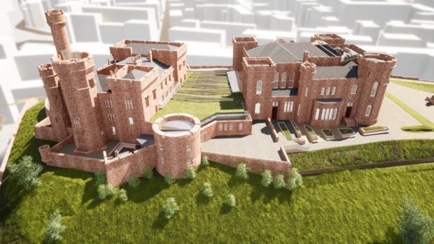 Design plan of Inverness Castle revamp