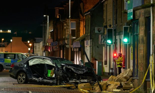 The incident at Grant Street and Lochalsh Road in Inverness.