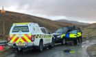 Coastguard teams were joined by the Royal Navy's EOD team from Faslane