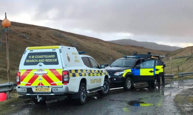 Coastguard teams were joined by the Royal Navy's EOD team from Faslane