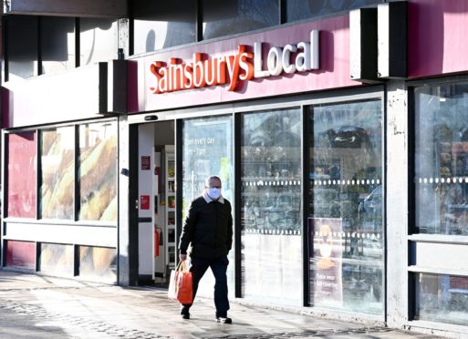 Sainsbury's, Holburn Street, Aberdeen.   
Picture by Kami Thomson / DCT Media         12-01-2021`