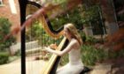 Concert harpist and music therapist Mary Page