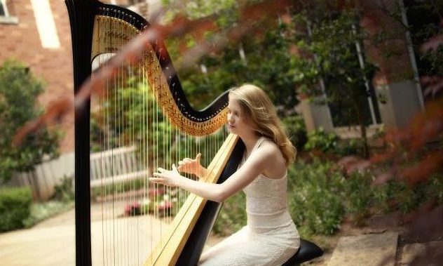 Northeast harpist offers music therapy for workplace