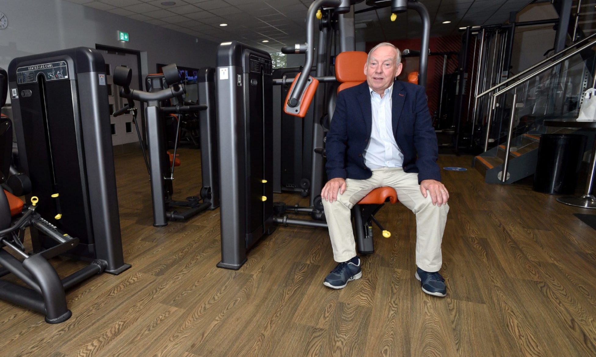 Sport Aberdeen Chairman Tony Dawson prepares for the reopening of Get Active @ Jesmond, Bridge of Don, Aberdeen.