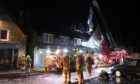 Firefighters tackle the blaze in Aboyne.