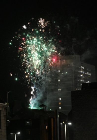 New years eve of 2021 

Fireworks over Aberdeen Harbour new years eve 

Picture by Paul Glendell    31/12/2020