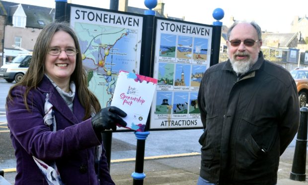 Dawn Black, left of Stonehaven Business Association and Charlie Sands treasurer of Stonehaven Business Association