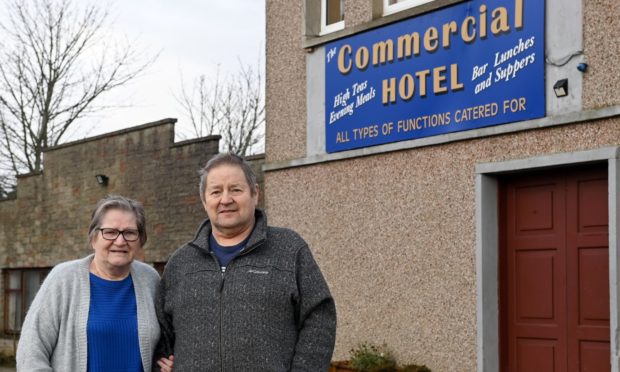 Elizabeth and Kenneth Duncan are hoping to sell The Commercial Hotel, Cuminestown.
.