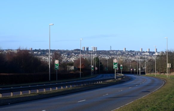 A quiet A92 looking towards Aberdeen