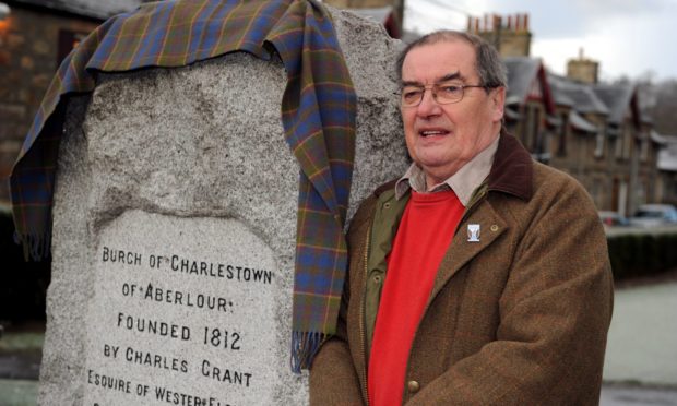 Hugh Fraser during the bicentenary celebrations in Aberlour.