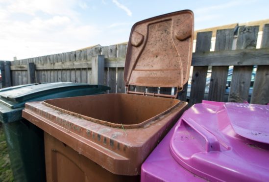 Collections of pink and blue bins in Moray could be cut to save money.