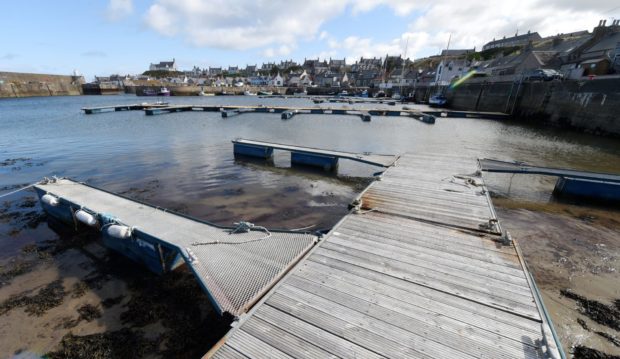 Pontoons at Findochty Harbour.