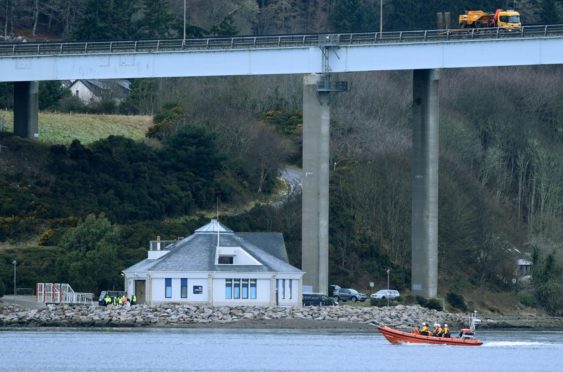 The North Kessock Lifeboat was launched to help in the rescue.