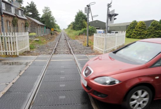 The Delny crossing before safety barriers were installed in 2017