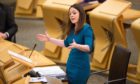 Finance Secretary Kate Forbes as she delivers the Scottish Budget.