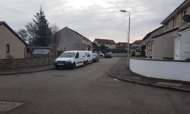 Clashrodney Avenue in Cove, Aberdeen, where a large police presence was seen.