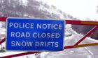 The snow gates closed on the A93 Glenshee road during a previous winter.