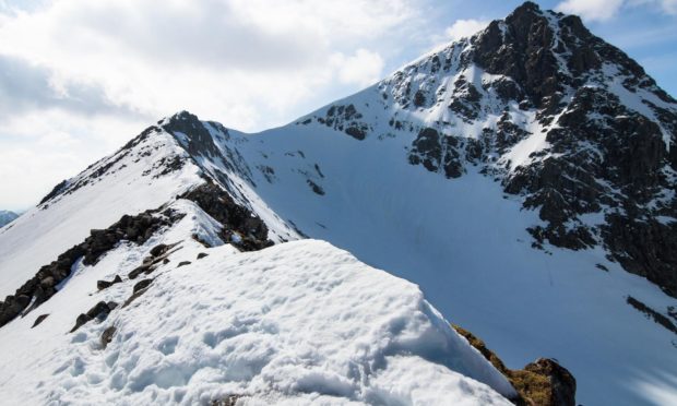 Ben Nevis covered in snow