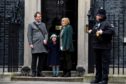 Richard Ratcliffe in Downing Street with his mother Barbara and daughter Gabriella for talks with the Prime Minister. 23 Jan 2020 Photo by Stephen Chung/LNP/Shutterstock