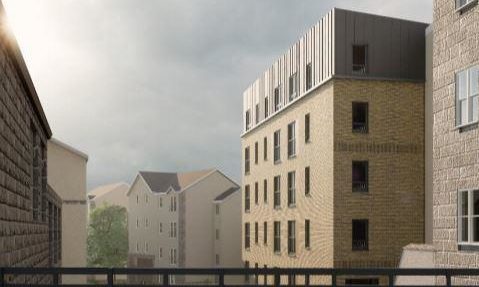 Artistic impressions of the proposed flats in Union Glen, submitted to Aberdeen City Council.