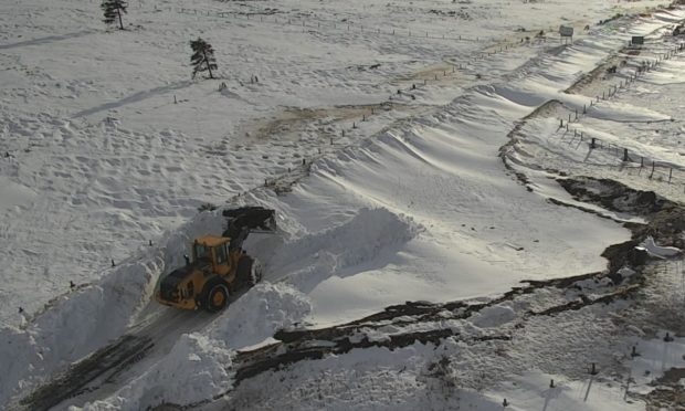 Road crews clearing the A93 at Glenshee.