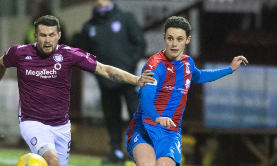 Cameron Harper is competing for Caley Thistle's left back slot.