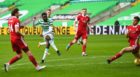 Odsonne Edouard scores to condemn Aberdeen to a 1-0 loss on Saturday.