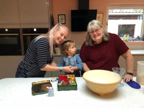 Dr Lesley Diack with her dagher Shonagh and grand-daughter Nieva.
Supplied by Bill Diack