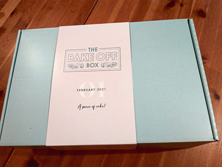 The bake off box from the outside