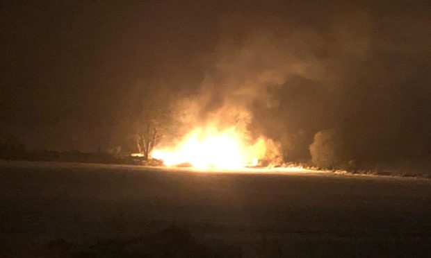 The fire at Kemnay Small Bore Rifle Club.