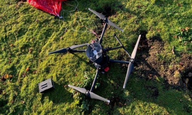 The AAIB report includes this photograph of the drone after it landed in Montrose.