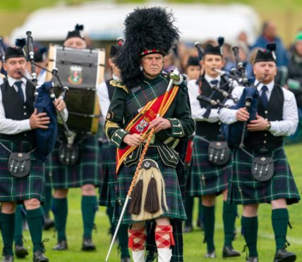 This is a scene from the 2019 Highland Games held at Forres.