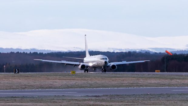 Fulmar arriving at RAF Lossiemouth for the first time.