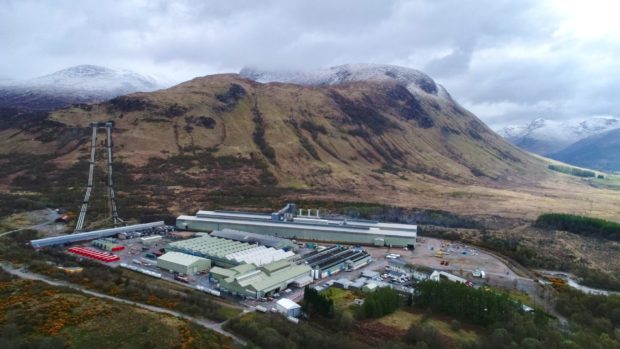 The aluminium smelter in Fort William