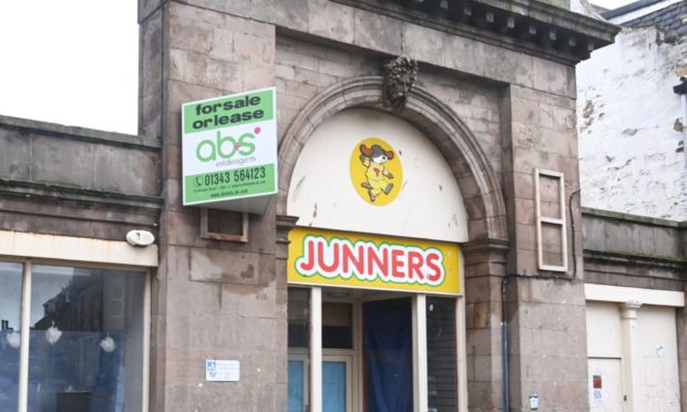 Former Junners toy shop in Elgin.