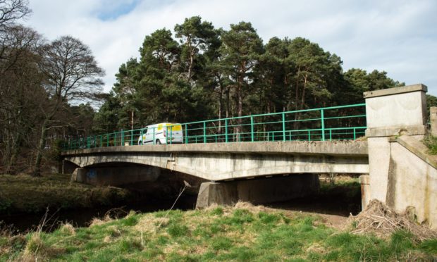 Arthur's Bridge on the B9103 Lossiemouth to Lhanbryde road.