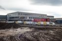 Construction underway at Lossiemouth High School in November 2020.