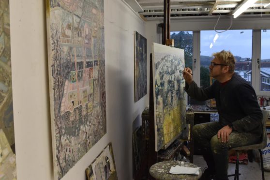 Robbie Bushe in his Edinburgh studio.