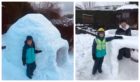 Ross Campbell has built an igloo for his six-year-old son