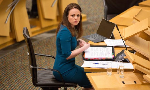 Finance Secretary Kate Forbes after delivering her budget speech in Holyrood last week.