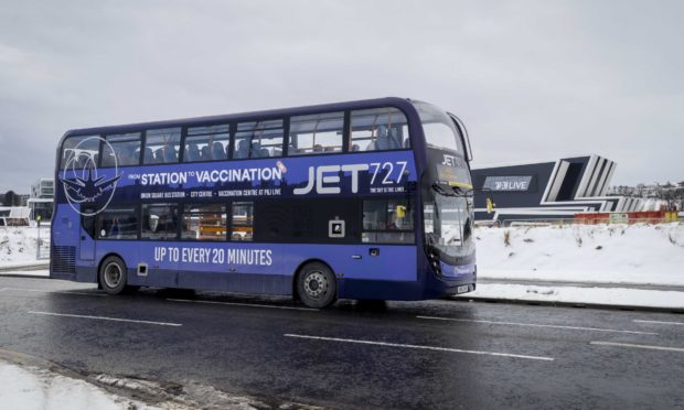 Stagecoach has revealed a new look for the buses taking people to their Covid-19 vaccination.