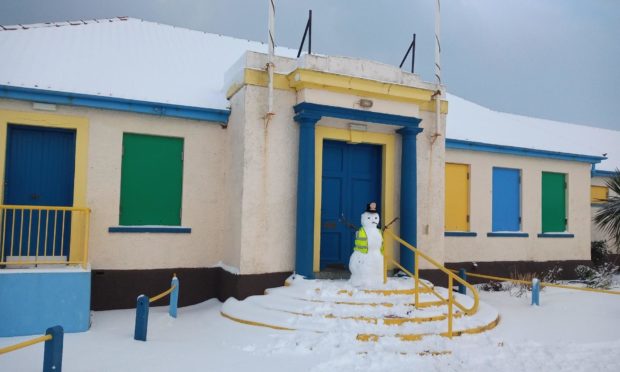 Stonehavens heated open air pool has been transformed into a winter wonderland