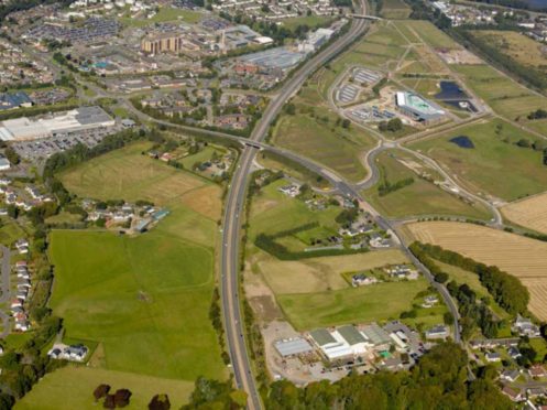 Aerial photo from Transport Scotland showing where the new link road could go