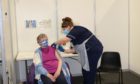 Violet Adams, who became the first person to be vaccinated at the P&J Live earlier this month. Picture from NHS Grampian